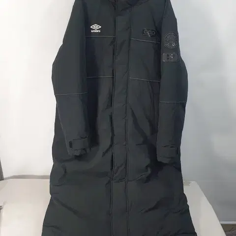 엄브로 롱패딩 스위퍼 다운 벤치 코트 블랙 100