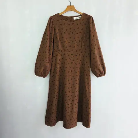 [NAIN] 나인 브라운 플라워 롱원피스 여성