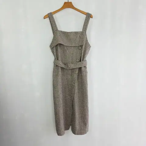 [NAIN] 나인 체크 뷔스티에 원피스 여성