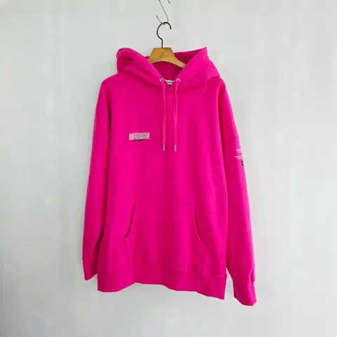 [Andersson Bell] 앤더누벨 기모 핑크 로고 후드티 L