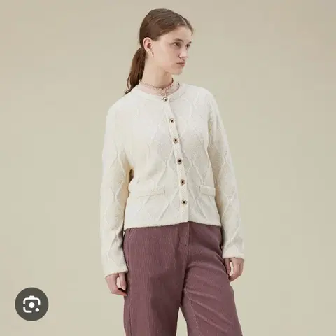 Thursday Island아가일 포켓 라운드 가디건 s