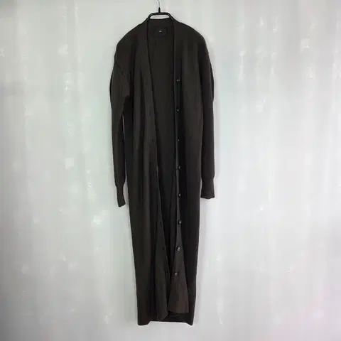 ORR 오르 슈퍼라인 메리노 울 니트 롱 가디건 브라운 S사이즈