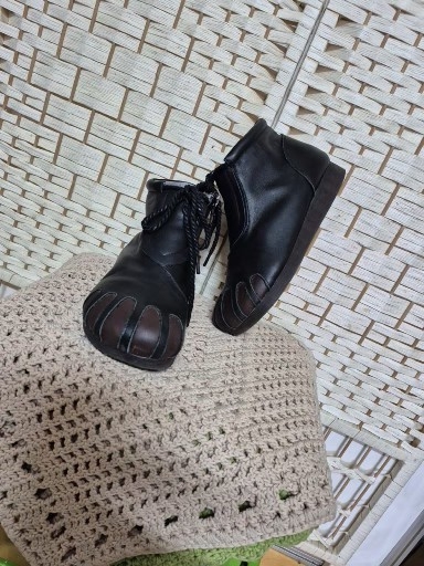 여성가죽발목기모부츠235