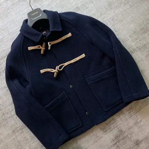 글로버올 위트비 숏 더플 코트 다크 네이비 England made
