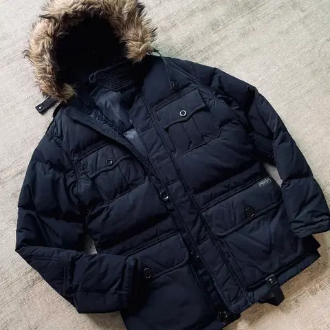 폴로 랄프로렌 신형탭 시그니처 히말다운 패딩 파카 다크 네이비