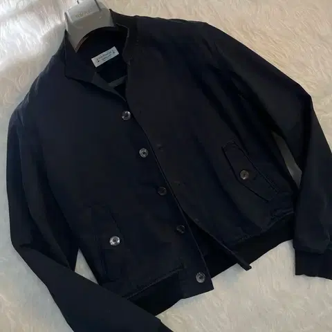 이스트하버서플러스 시그니처 크롭 블루종 italy made