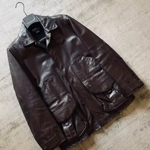 폴로 랄프로렌 명작 아이코닉 버펄로 레더 헌팅 자켓