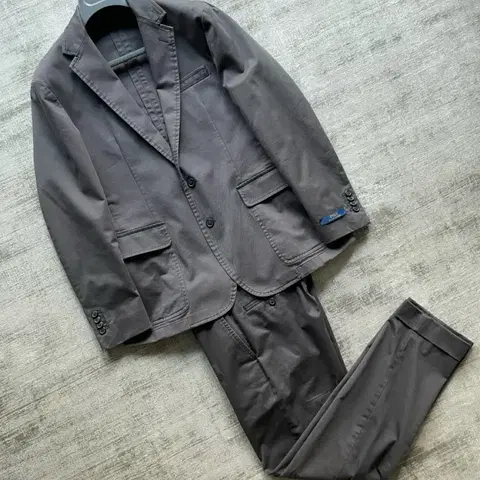 폴로 랄프로렌 시그니처 가먼트다이드 코튼 수트 스톤 그레이