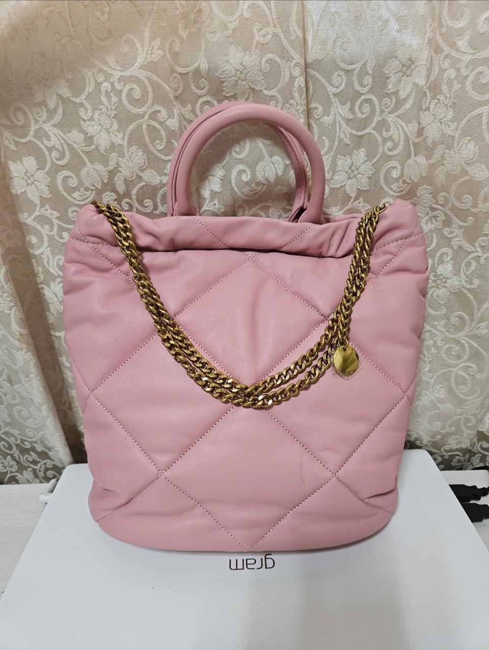 (새상품) 레이지썸머 퀼팅 토트백 (양가죽)