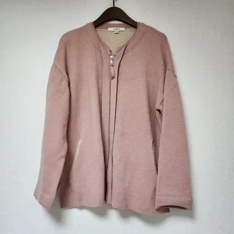 SJ와니 핑크 니트 집업 가디건 66