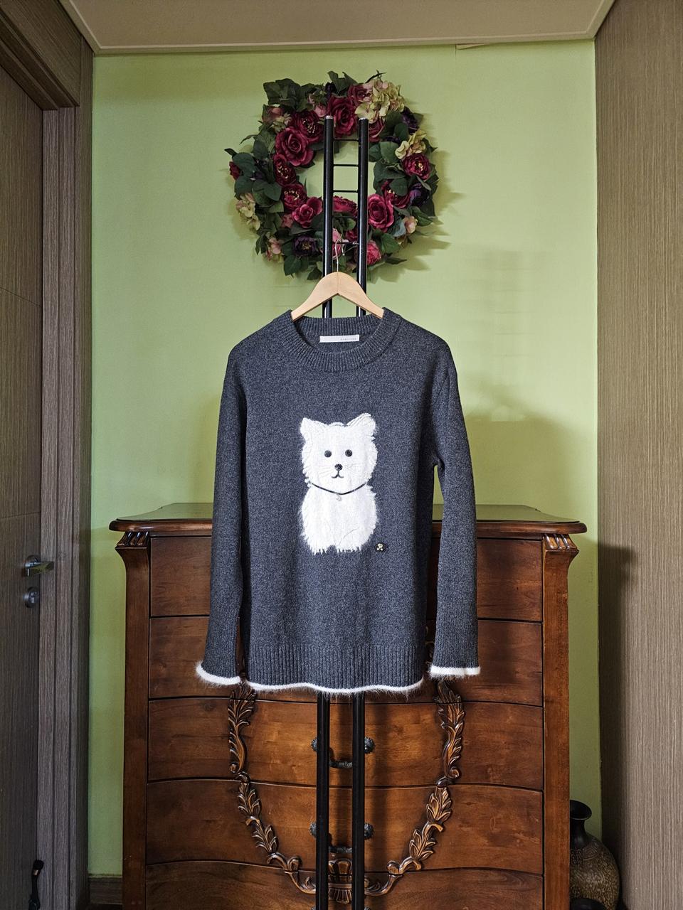 레니본 강아지 니트