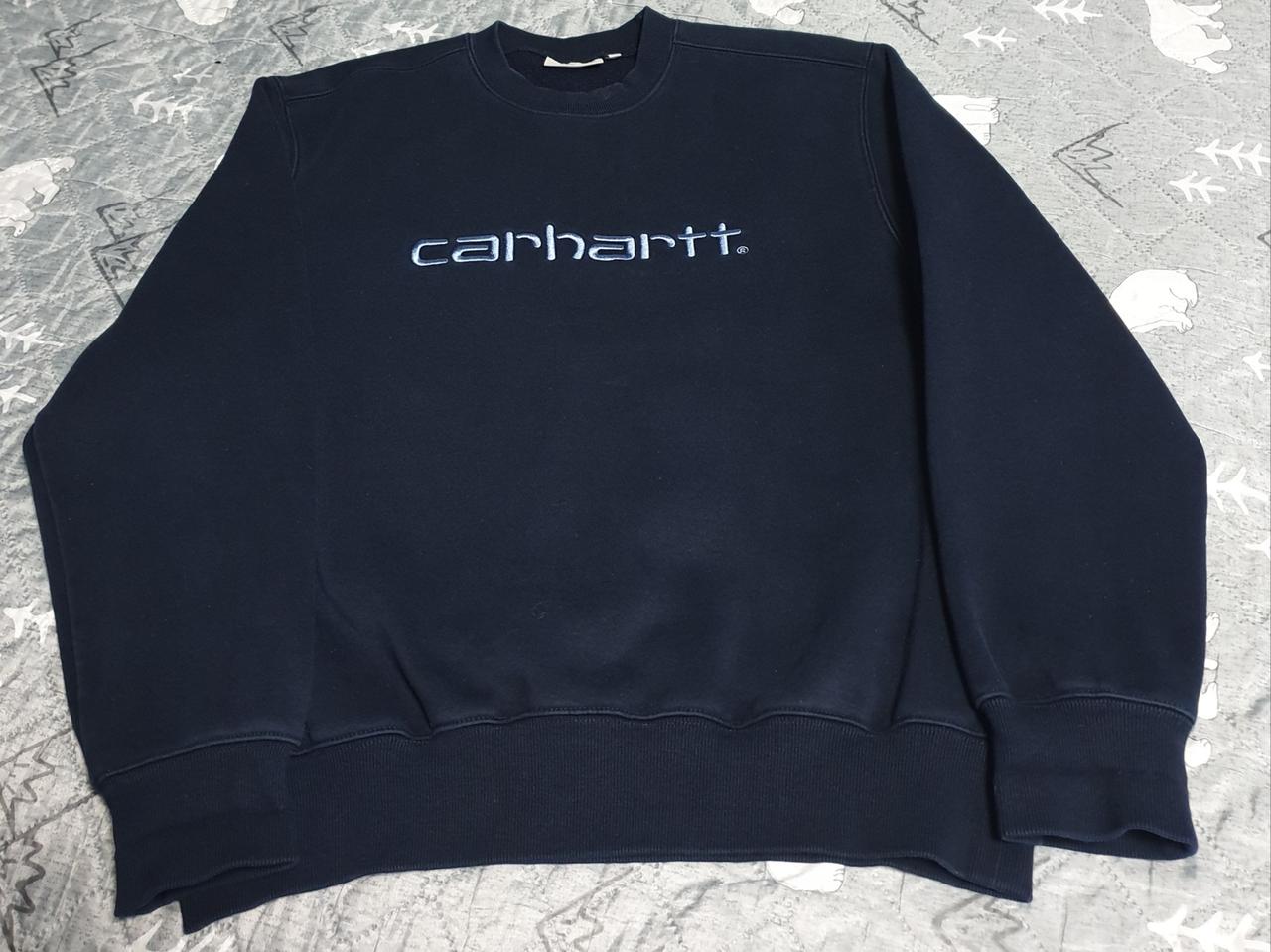칼하트 WIP (윅스아웃제품) 기모 맨투맨 네이비 (M)