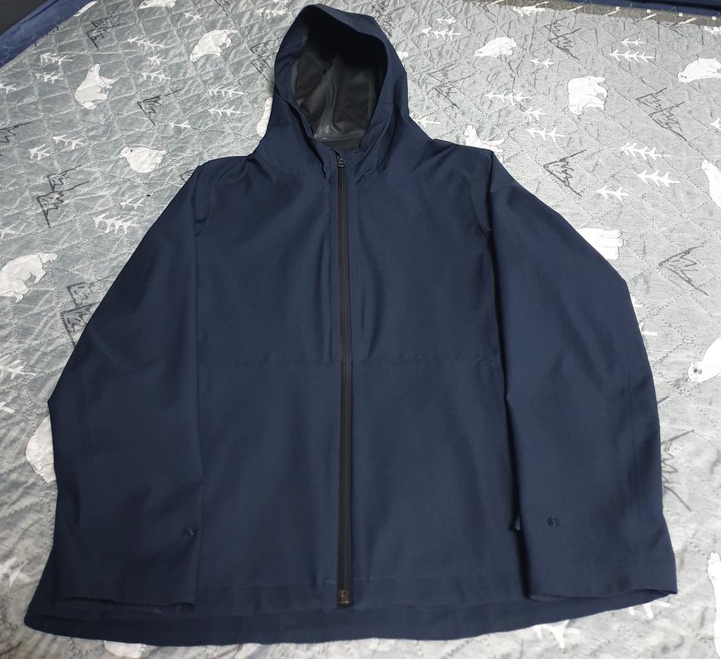 유니클로 블록테크 후드 레인자켓 네이비 (L)