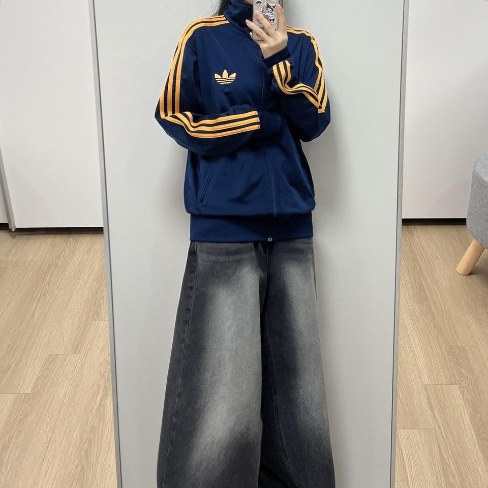 아디다스 구파이어버드 네이비 오렌지 트랙탑 져지 105