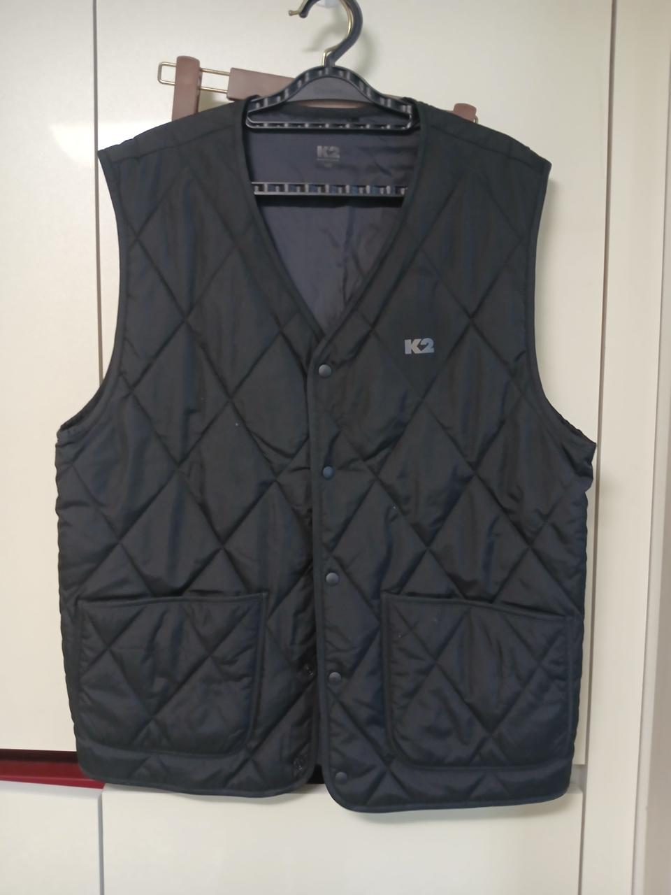 K2 블랙 퀼팅 조끼 100