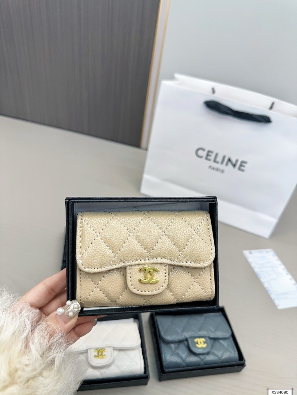 샤넬뷰티 동전지갑 베이지 풀박스