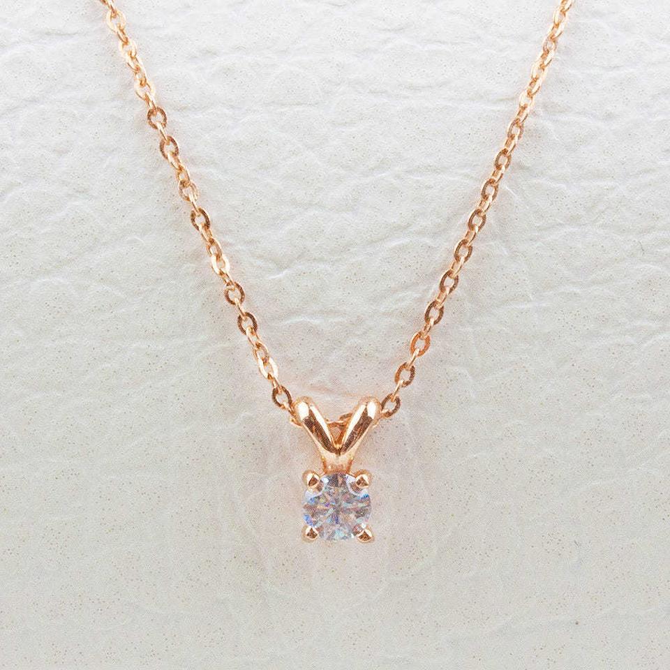 14k 데일리 큐빅 포인트 목걸이