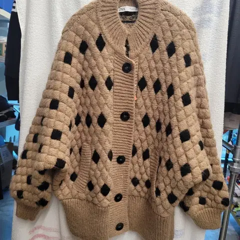 자라 가오리핏 니트 가디건 여성 USA.L 새 상품