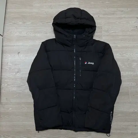 지프 Jeep 레터링 로고 후드 푸퍼패딩 점퍼 [블랙] L/100