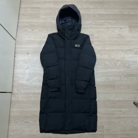 K2 여성 구스다운 와펜 빅로고 벤치 롱패딩 점퍼 [블랙] XS/85