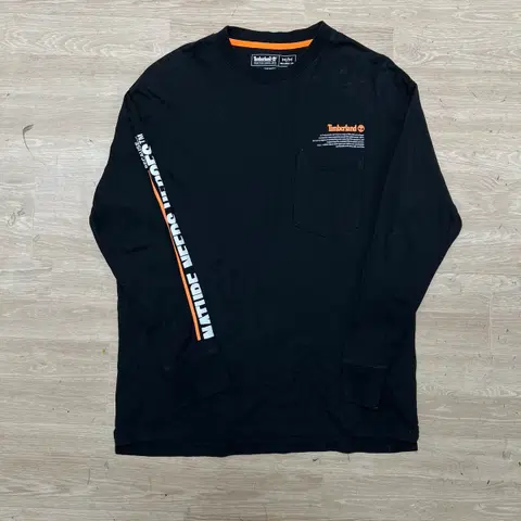 팀버랜드 포켓 코튼 롱슬리브 긴팔티셔츠 [블랙] M/95