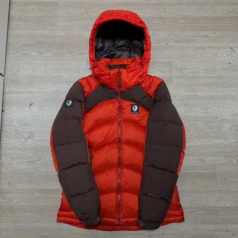 블랙야크 윈드스토퍼 여성 구스다운 후드 푸퍼 패딩 [오렌지] L/100