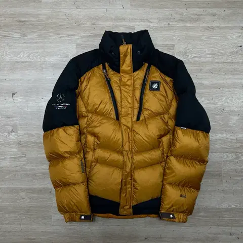 라푸마 구스다운 800 배색 후드 푸퍼패딩 점퍼 [머스타드] S/90