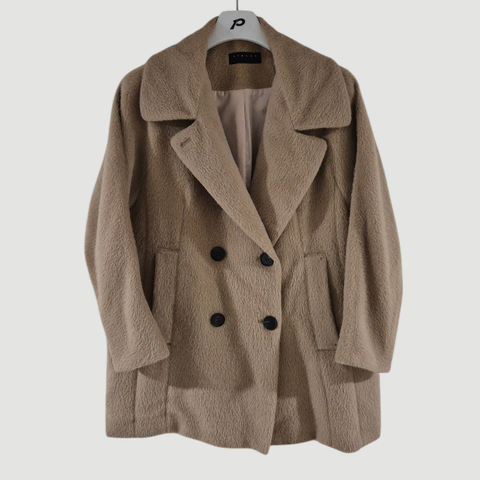 시슬리 여자 라마 코트 오버핏