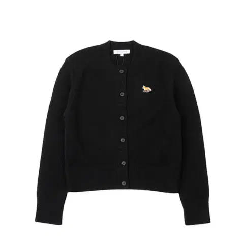 (이번 주만) 메종키츠네 여성 폭스패치 가디건 블랙