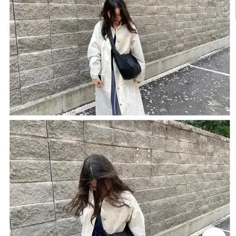 유즈유즈 크루아상백 블랙 크로스백 숄더백 데일리백