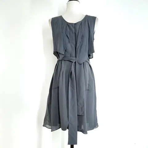 system 시스템 허리끈 실크 원피스32