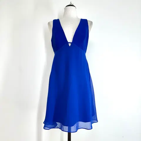 BCBG 비씨비지 블루쉬폰원피스32