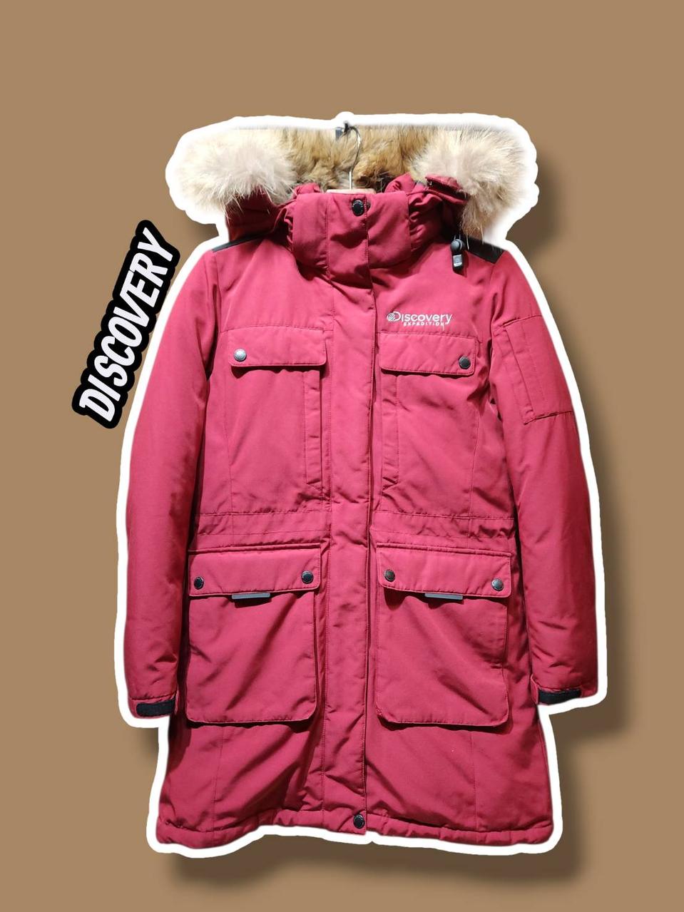 90/ 디스커버리 구스다운 너구리털 패딩 /1217