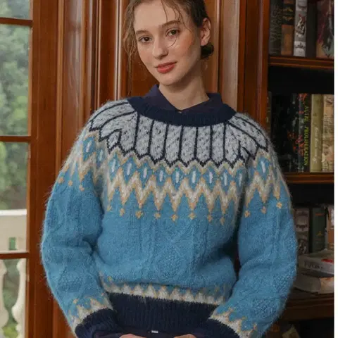 포근 노르딕 니트