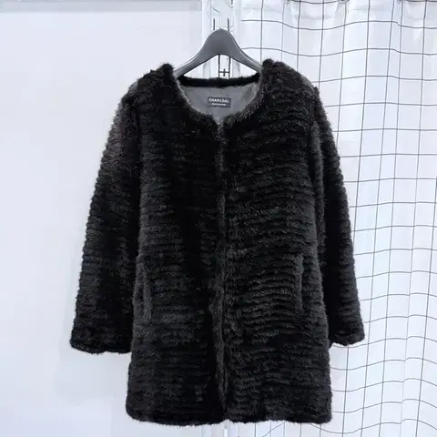 리얼밍크 니팅 코트