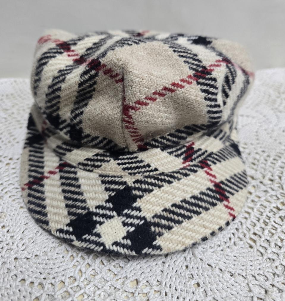 버버리 노바체크 울 모자 (L)