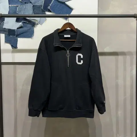 (105) 커버낫 스트릿 하프집업 맨투맨 긴팔 티