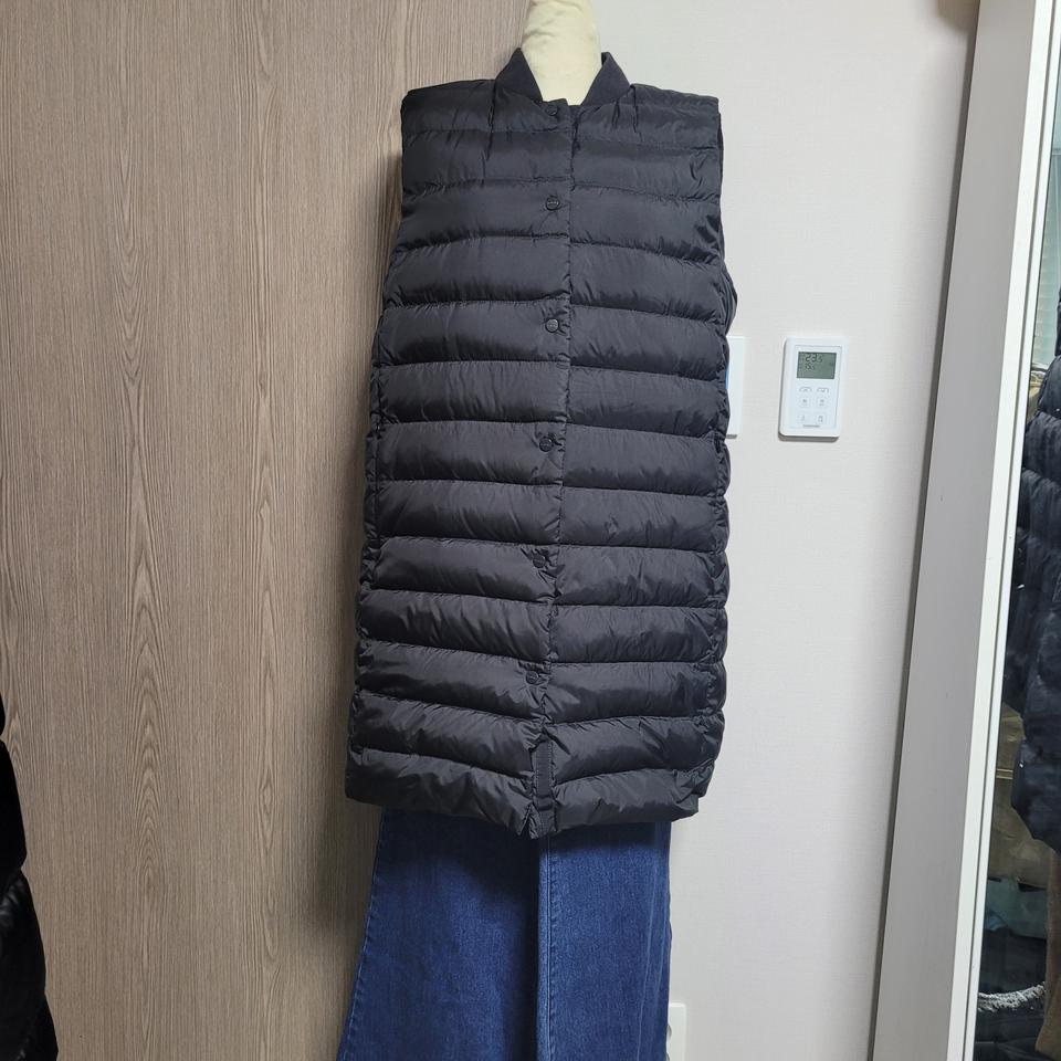 가격제안!!  빈폴 오리털 블랙 롱 경량 패딩 조끼  95