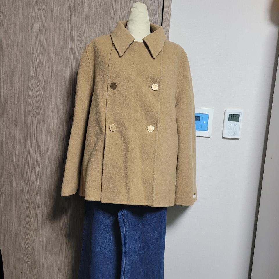 가격제안!!  LVPS 카멜색 더블 버튼 판쵸  코트