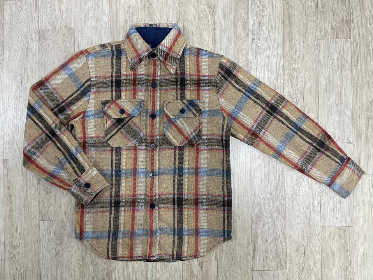 95) 70's Brewster 미군 체크 울 셔츠(RRL&LVC&폴로)