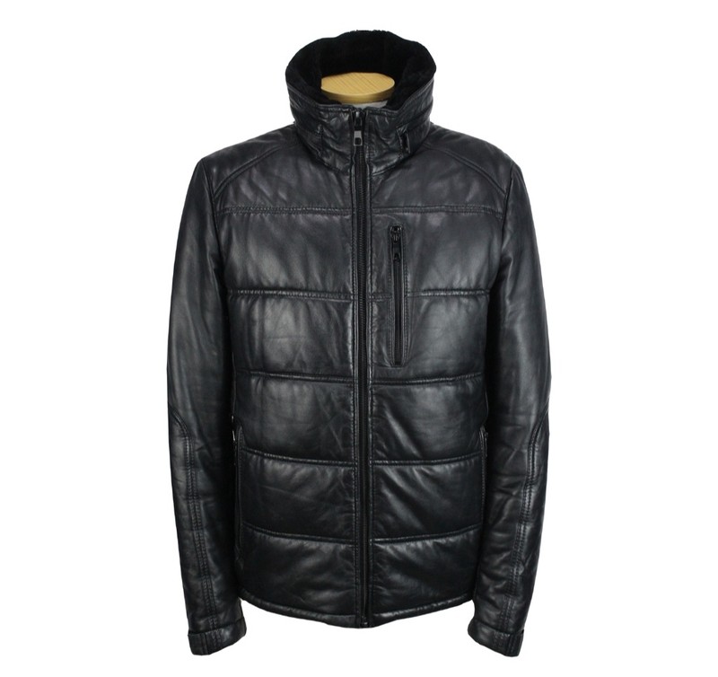 19374 자라 양가죽 패딩 점퍼 95 남자 가죽자켓 아우터 브랜구제