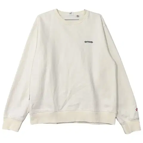 [아웃도어] 프로덕츠 로고 화이트 맨투맨 LARGE