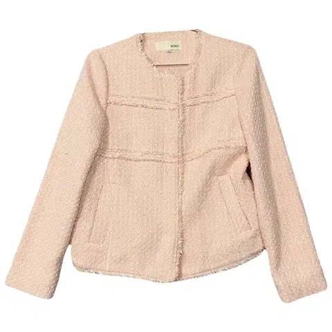 [미쏘] 라이트 핑크 트위드 자켓 S