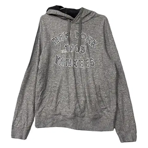 [엠엘비] 뉴욕양키즈 프린팅 그레이 후드티 105