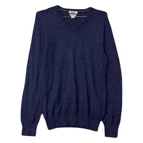 [DKNY] 네이비 배색 브이넥 니트 S