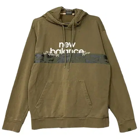 [뉴발란스] 프린팅 카키 후드티 105(XL)