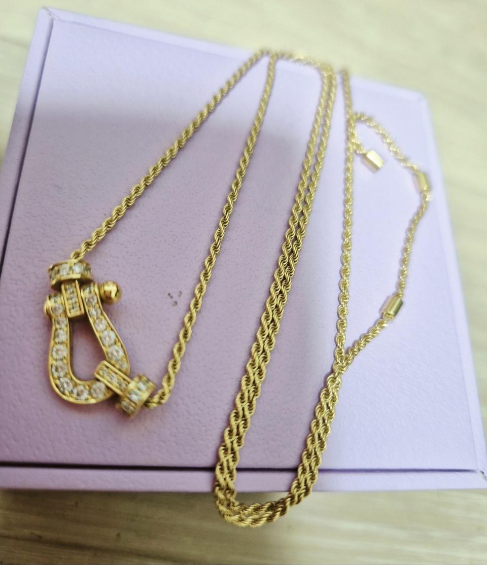 18k로프체인 랩다이아목걸이(45,48,50)