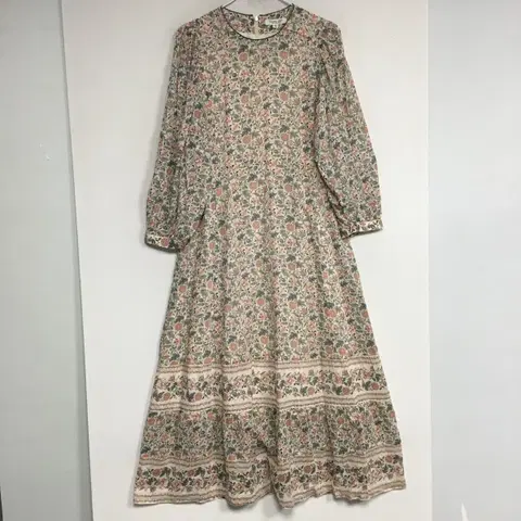 써스데이아일랜드 플라워 보더 롱 원피스 S