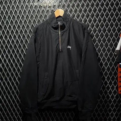 스투시 하프집업 맨투맨 S