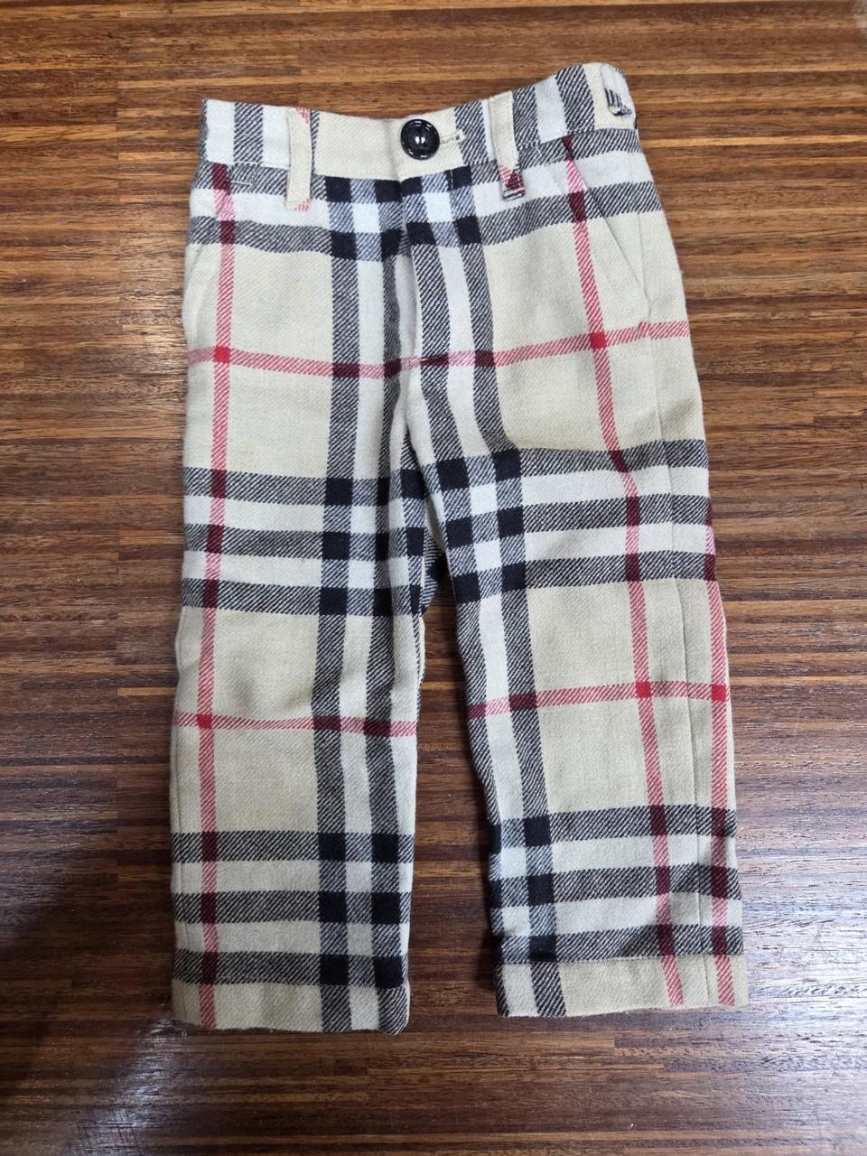 버버리 키즈 노바체크 울 팬츠 85cm